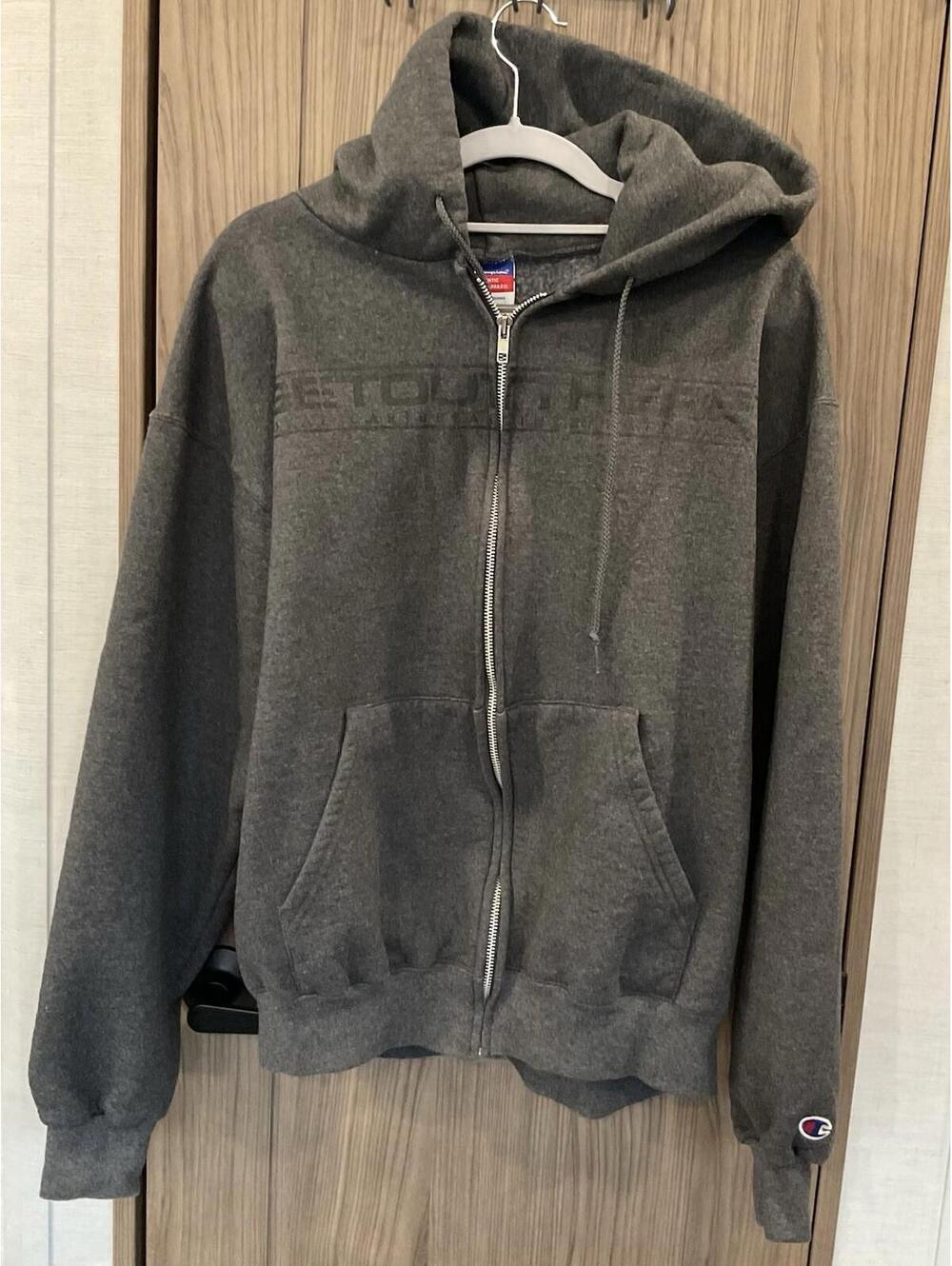 Champion Authentic Apparel Mens Gray ZIP Up Hoodie Size M